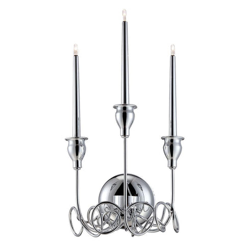 Eurofase Candela 3 Light Wall Sconce Chrome Model: 26344-010