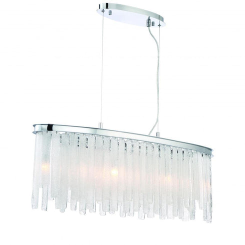 Eurofase Candice 9 Light Oval Chandelier Chrome Model: 31607-018