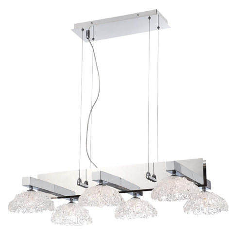 Eurofase Caramico 6 Light Chandelier Chrome Model: 28137-016