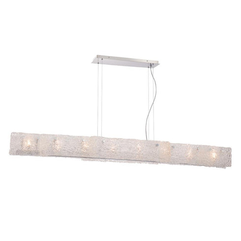 Eurofase Caramico 8 Light Pendant Linear Chrome Model: 28143-017