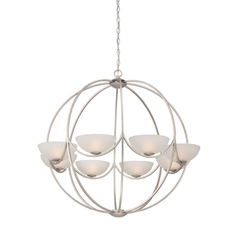 Eurofase Carlucci 8 Light Chandelier Silver Model: 27977-019