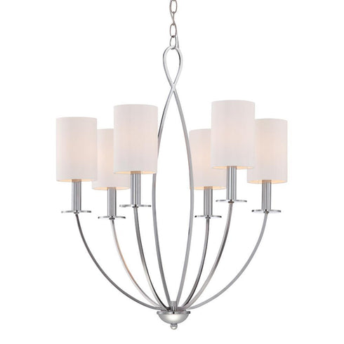 Eurofase Castana 6 Light Chandelier Chrome Model: 28072-027