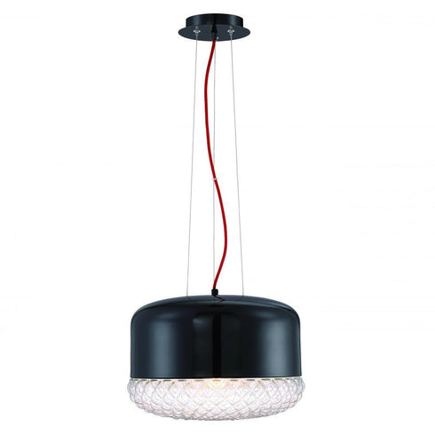 Eurofase Corson 1 Light Large Pendant Black Model: 31869-010