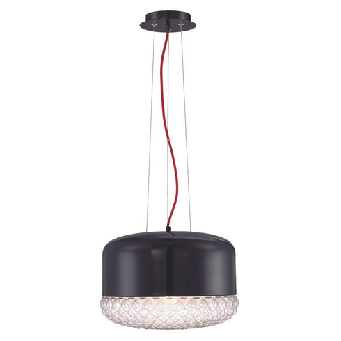 Eurofase Corson Polished Metal Shade With Casted Weave Glass Model: 31869-027