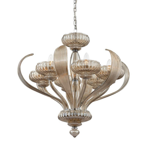 Eurofase Cupola 6 Light Chandelier Cognac Model: 25775-013