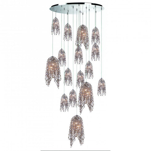 Eurofase Danza 20 Light Chandelier Chrome Model: 31619-011