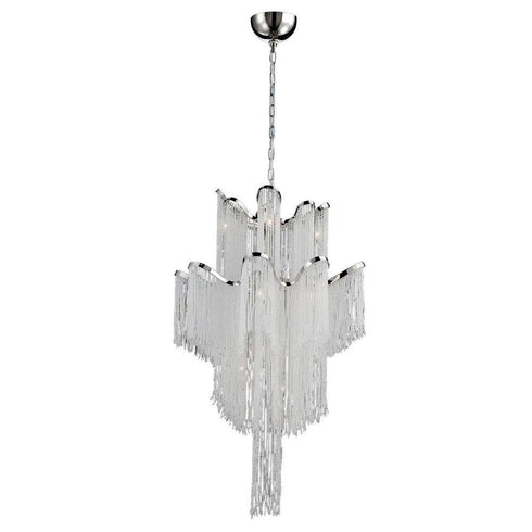 Eurofase Ellena 1 2 Light Chandelier Nickel Model: 26606-019