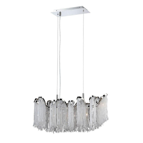 Eurofase Ellena 5 Light Chandelier Nickel Model: 26608-013