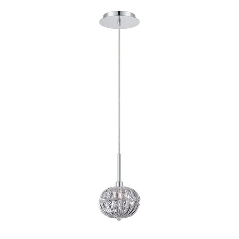 Eurofase Finch 1 Light Pendant Convertible Chrome Model: 26254-012