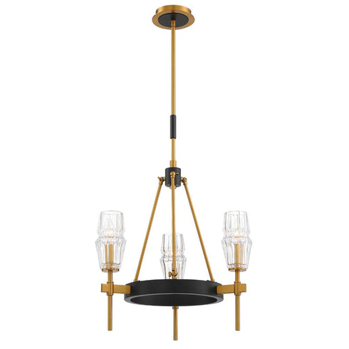 Eurofase Gladstone Rich Gold Accents Coupled With Clear Ridged Model: 35938-019