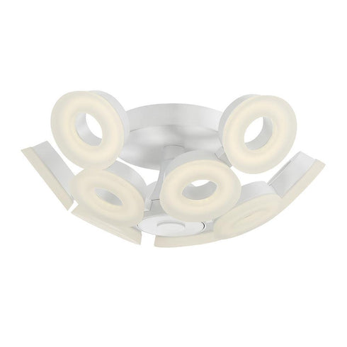 Eurofase Glendale10 Light LED Flushmntwht Model: 29096-015