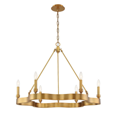 Eurofase Leyton Flowing 6 Light Candle Chandelier In Model: 33709-024