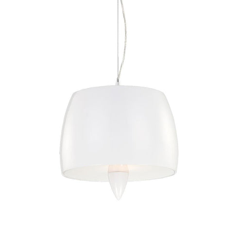 Eurofase Lola 1 Light Pendant White Model: 22924-018