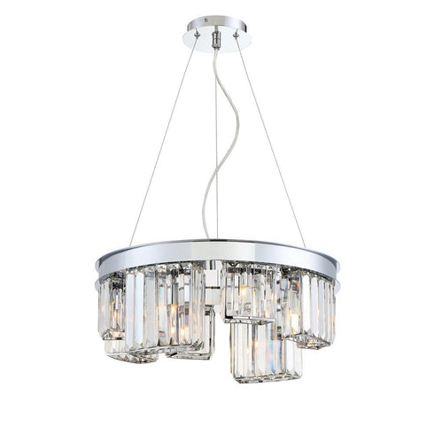 Eurofase Lumino 8 Light Chandelier In Chrome Model: 29078-011