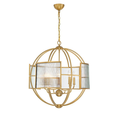 Eurofase Manilow 8 Light Chandelier In Brass Model: 33848-020