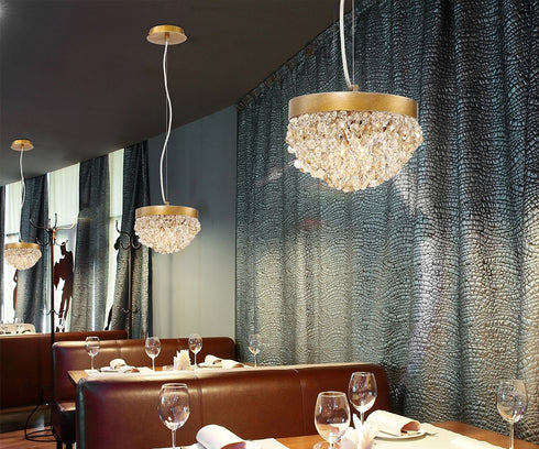 Eurofase Mondo 5 Light Chandelier Gold Model: 31829-014