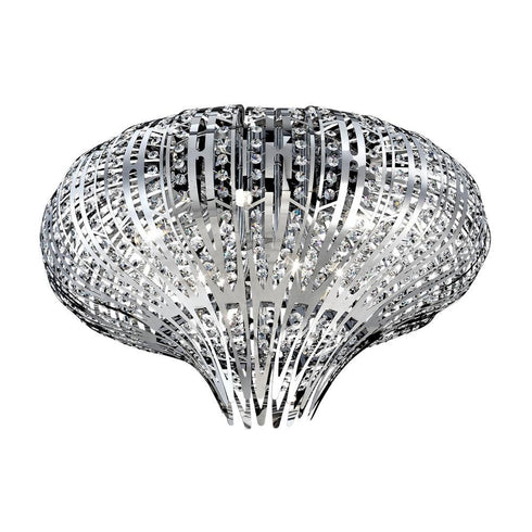Eurofase Monica 9 Light Flushmount Chrome Clear Model: 26329-017