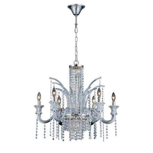 Eurofase Nava 1 1 Light Chandelier Chrome Ice Blue Model: 26241-012