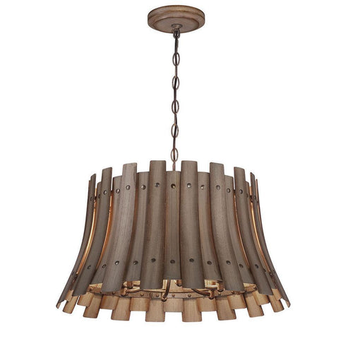 Eurofase Panello 6 Light Chandelier Wood Model: 26364-018