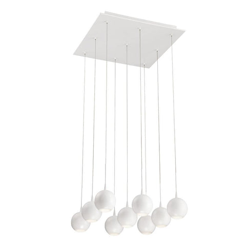 Eurofase Patruno 9 Light LED Chandelier White Model: 28170-013