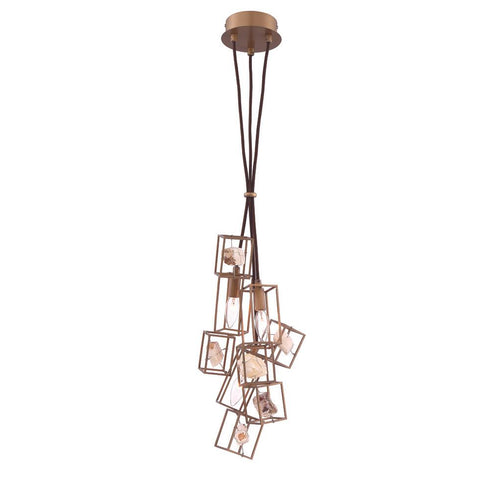 Eurofase Patton Natural Stone Accents In Bronze Framing Model: 31834-018