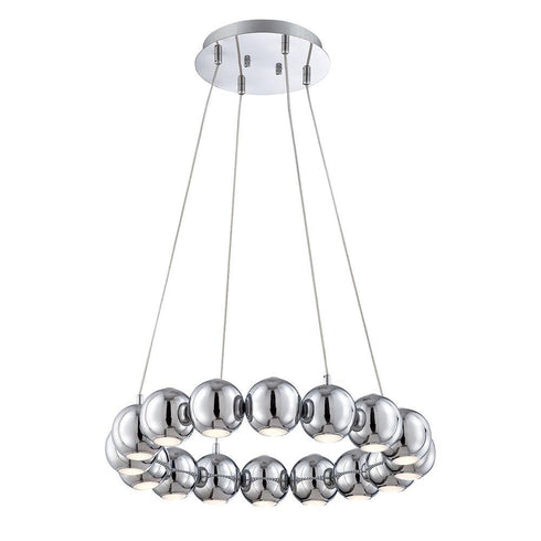 Eurofase Pearla 1 6 Light LED Chandelier Chrome Model: 26234-014