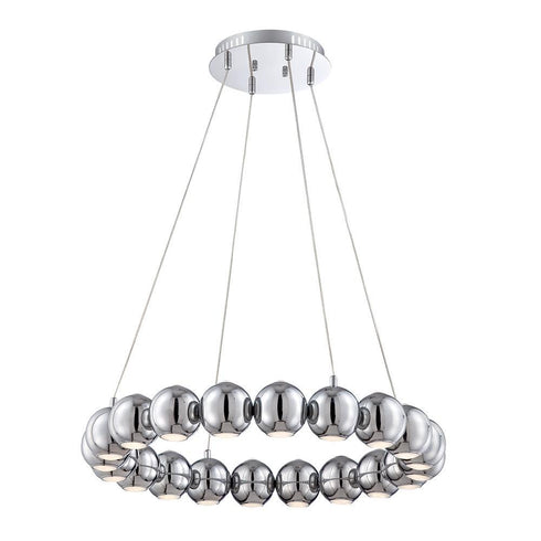 Eurofase Pearla 20 Light LED Chandelier Chrome Model: 26235-011