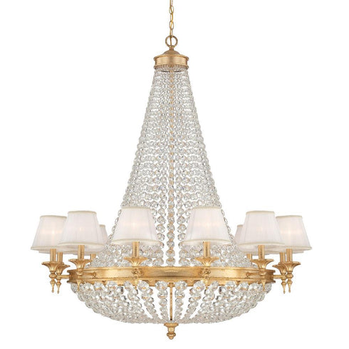 Eurofase Pietra 1 8 Light Chandelier Gold Model: 23105-010