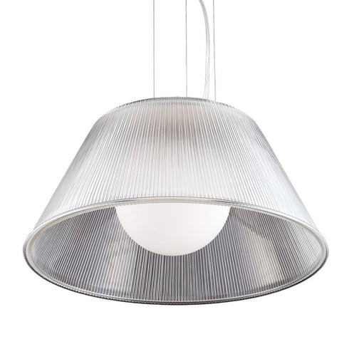 Eurofase Ribo 1 Light Pendant Large Chrome Clear Model: 23068-018