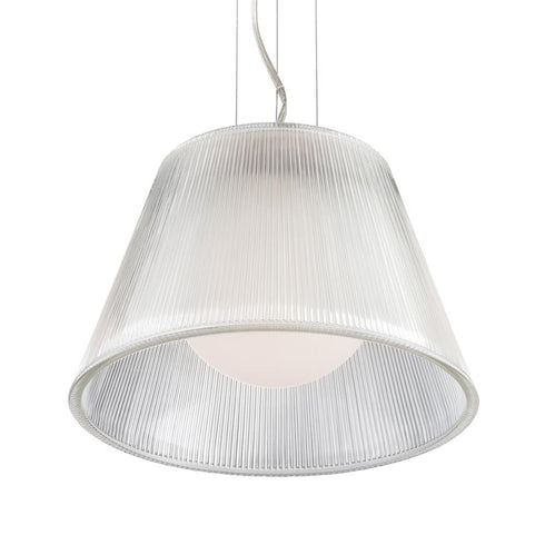 Eurofase Ribo 1 Light Pendant Small Chrome Clear Model: 23067-011
