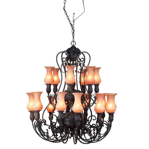 Eurofase Richtree 1 8 Light Chandelier Bronze Model: 17495-011