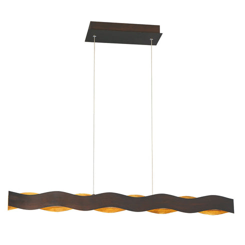 Eurofase Ripple Evenly Spaced Metal Waves Cascade LED Lights Model: 35955-023
