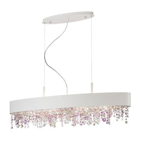 Eurofase Romanelli 6 Light Chandelier Lg Oval White Model: 28148-012