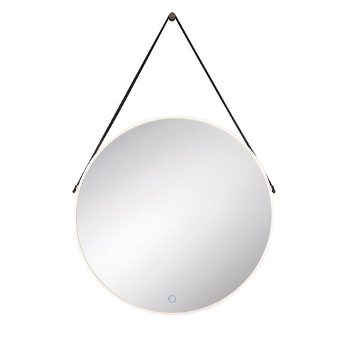 Eurofase Round LED Mirror With Leather Detail 35885 Model: 35885-016