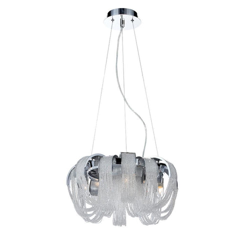 Eurofase Sage 4 Light Chandelier Chrome Clear Model: 26594-019