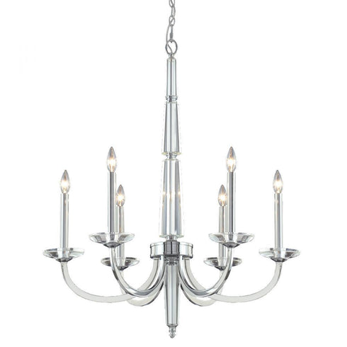 Eurofase Senze 6 Light Chandelier Chrome Model: 20313-012