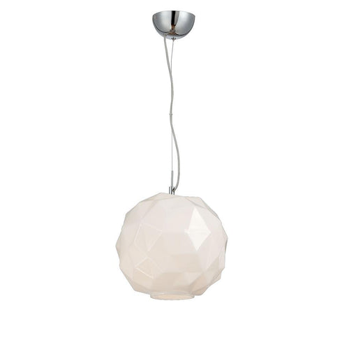 Eurofase Studio 1 Light Pendant Chrome Opal Wt Model: 26249-025