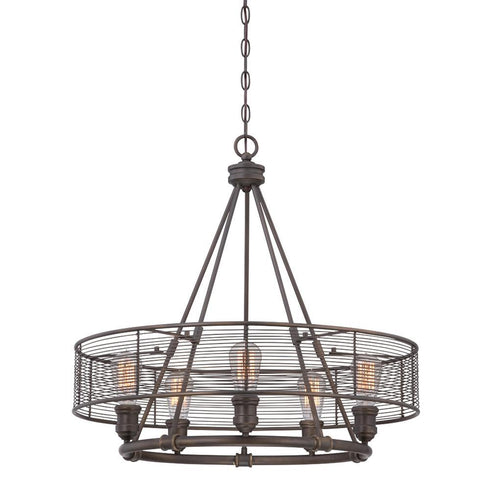 Eurofase Terra 5 Light Chandelier Bronze Model: 28065-012