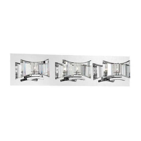 Eurofase Uzo 3 Light Bathbar Chrome Clear Model: 26348-018