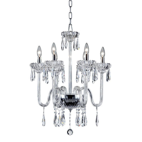 Eurofase Villa 6 Light Chandelier Chrome Clear Model: 26237-015