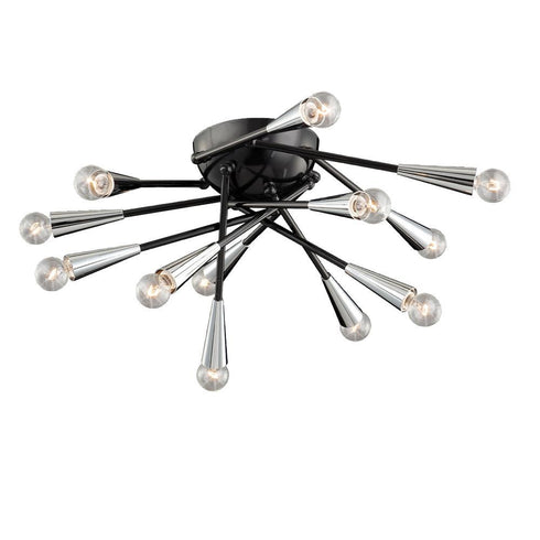 Eurofase Zazu Polished Spun Metal Rods With Chromed Tips Model: 22802-019