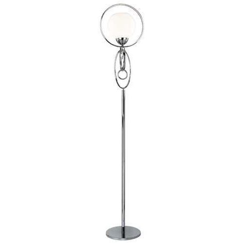 Geometric Floor Lamp with Metal Rings