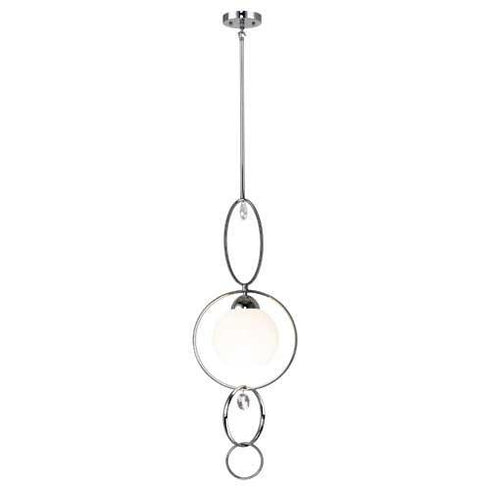 Geometric Mini-Pendant with Metal Rings
