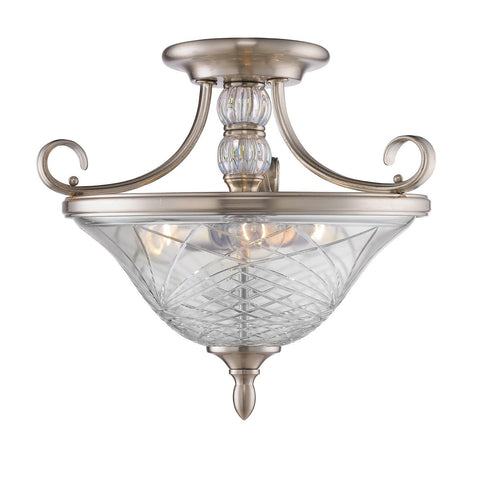 Golden Lighting 8118-SF PW Alston Place Semi-Flush (Convertible)