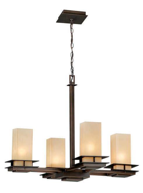 H0008 Vaxcel Oak Park 4L Chandelier Sienna Bronze