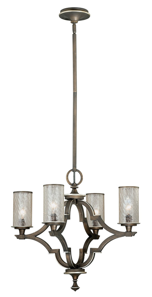 H0049 Vaxcel Simone 4L Chandelier Venetian Bronze