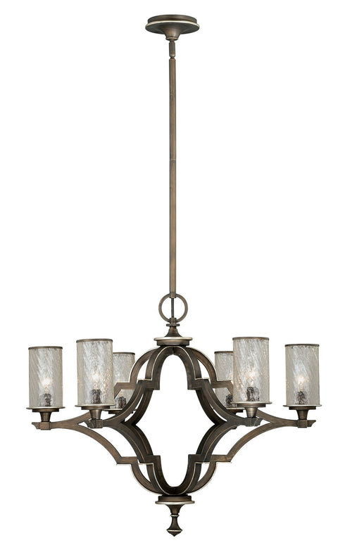 H0050 Vaxcel Simone 6L Chandelier Venetian Bronze