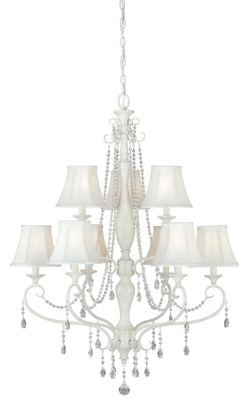 H0062 Vaxcel Bristol 9L Chandelier Antique Ivory