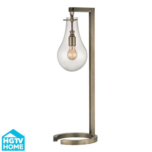 HGTV330 Dimond Foucault Collection Antique Brass Table Lamp
