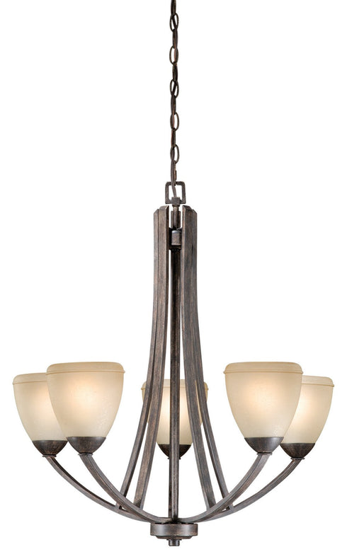 HS-CHU005BW Vaxcel Helsinki 5L Chandelier Black Walnut